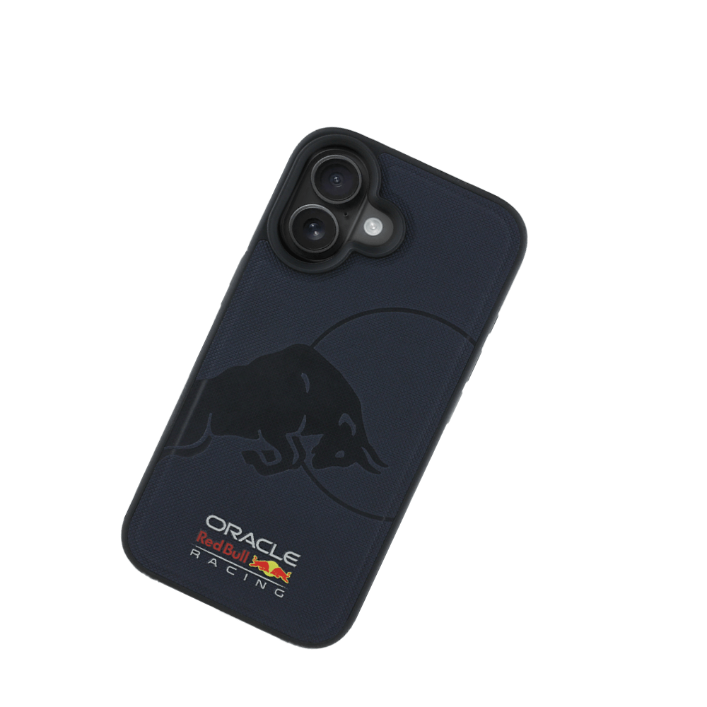 RedBull Racing - Magsafe Meshed Navy IPhone 16 Leather Case - Fastrak
