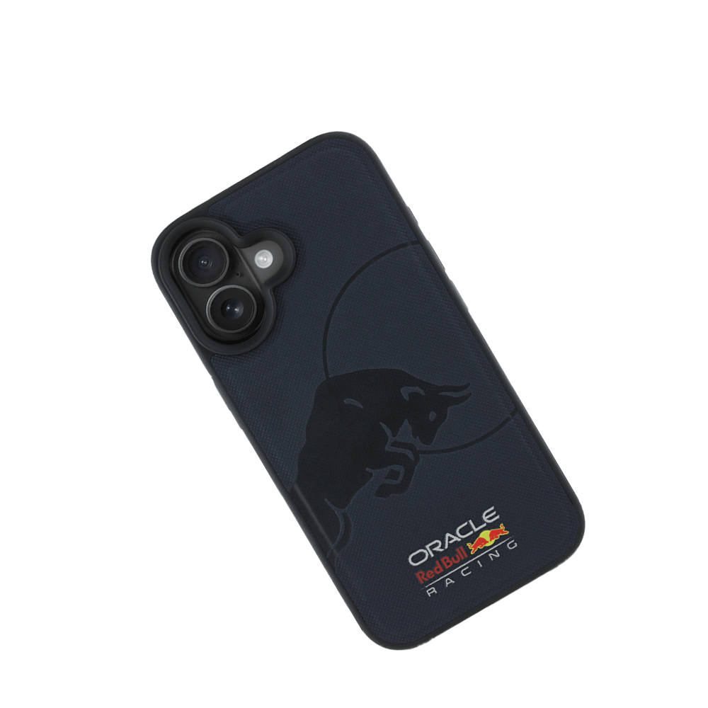 RedBull Racing - Magsafe Meshed Navy IPhone 16 Leather Case - Fastrak