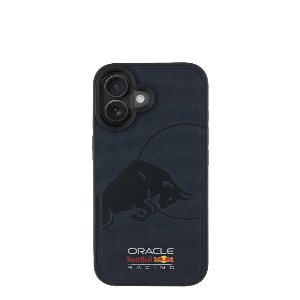 RedBull Racing - Magsafe Meshed Navy IPhone 16 Leather Case - Fastrak