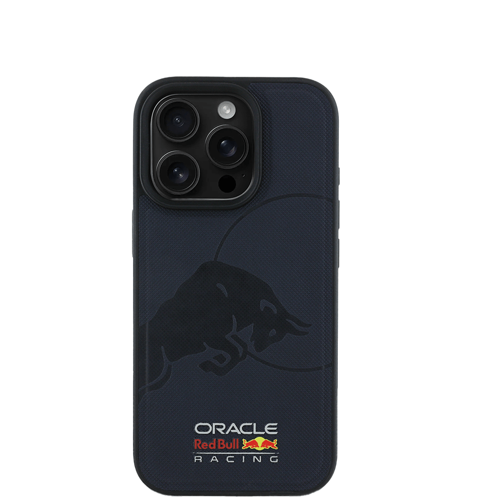 RedBull Racing - Magsafe IPhone 16 Pro Meshed Navy Leather Case - Fastrak