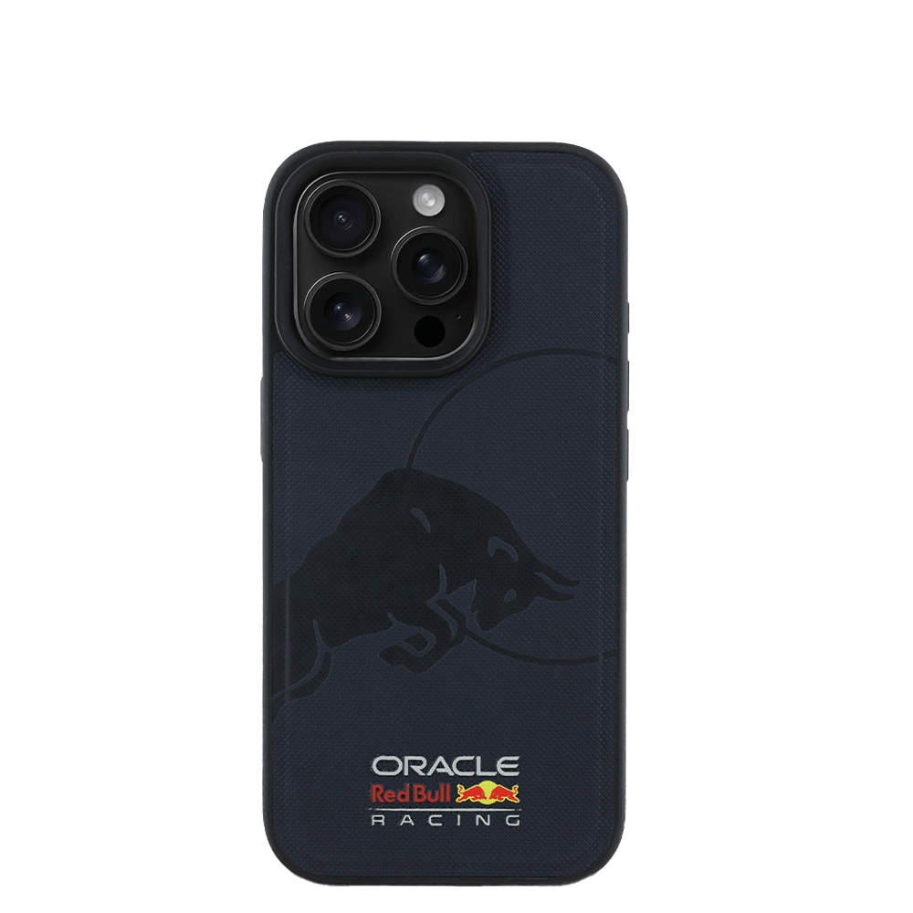 RedBull Racing - Magsafe IPhone 16 Pro Max Meshed Navy Leather Case - Fastrak