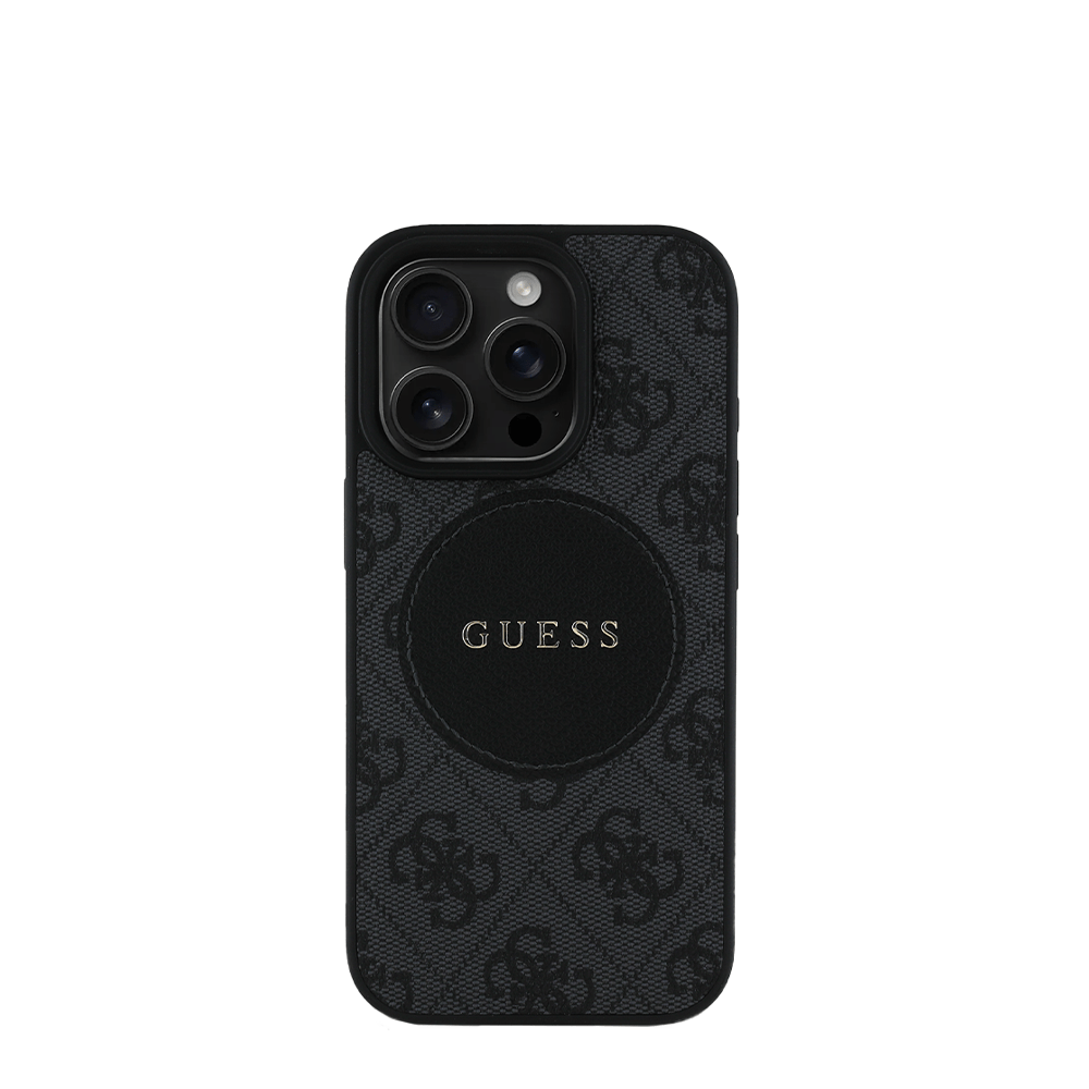 GUESS - Magsafe Grained IPhone 16 Pro Max Black Case - Fastrak