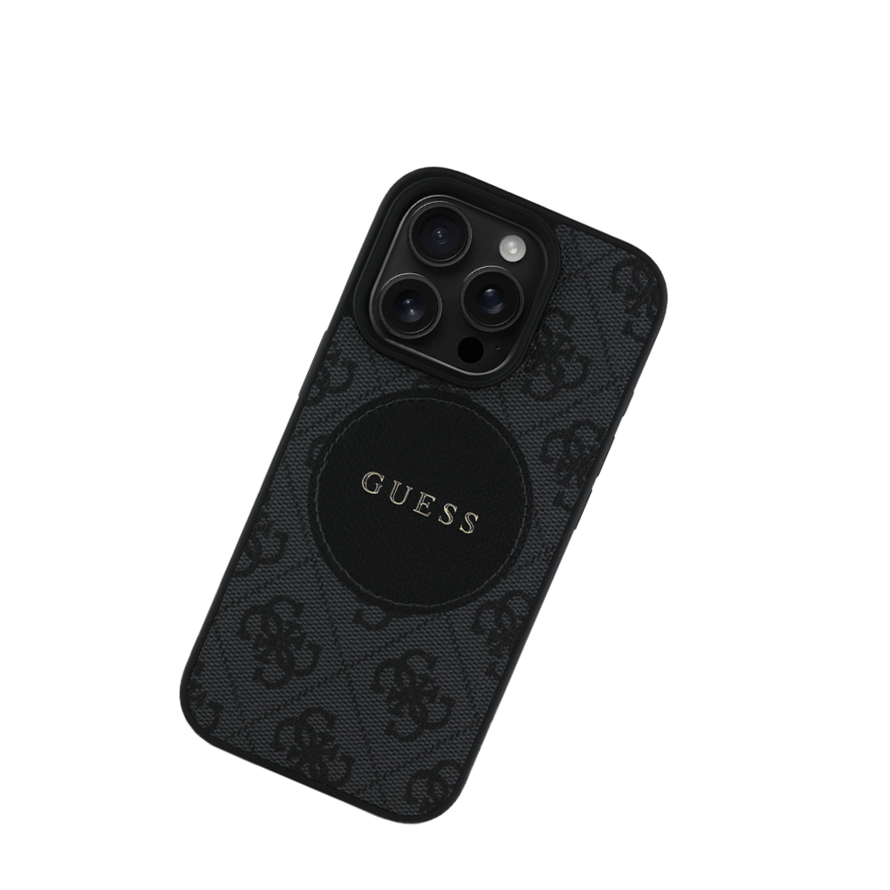 GUESS - Magsafe Grained IPhone 16 Pro Max Black Case - Fastrak