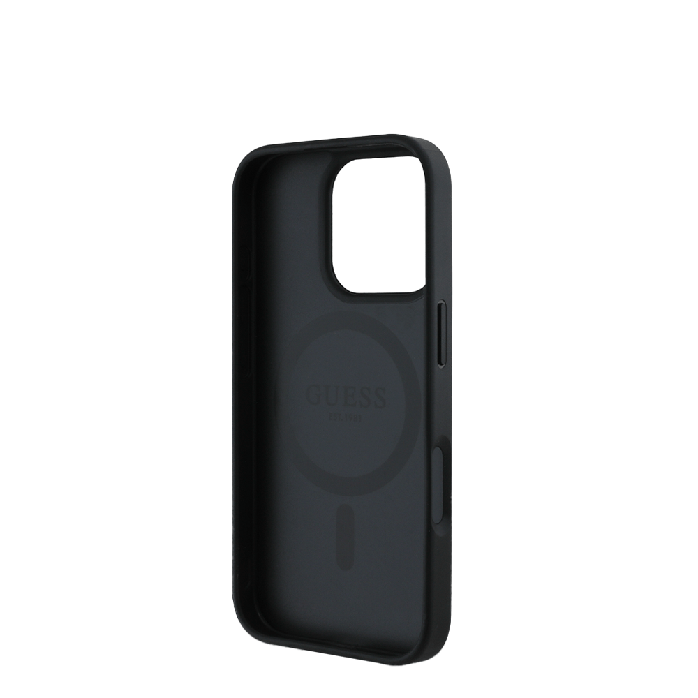 GUESS - Magsafe Grained IPhone 16 Pro Max Black Case - Fastrak