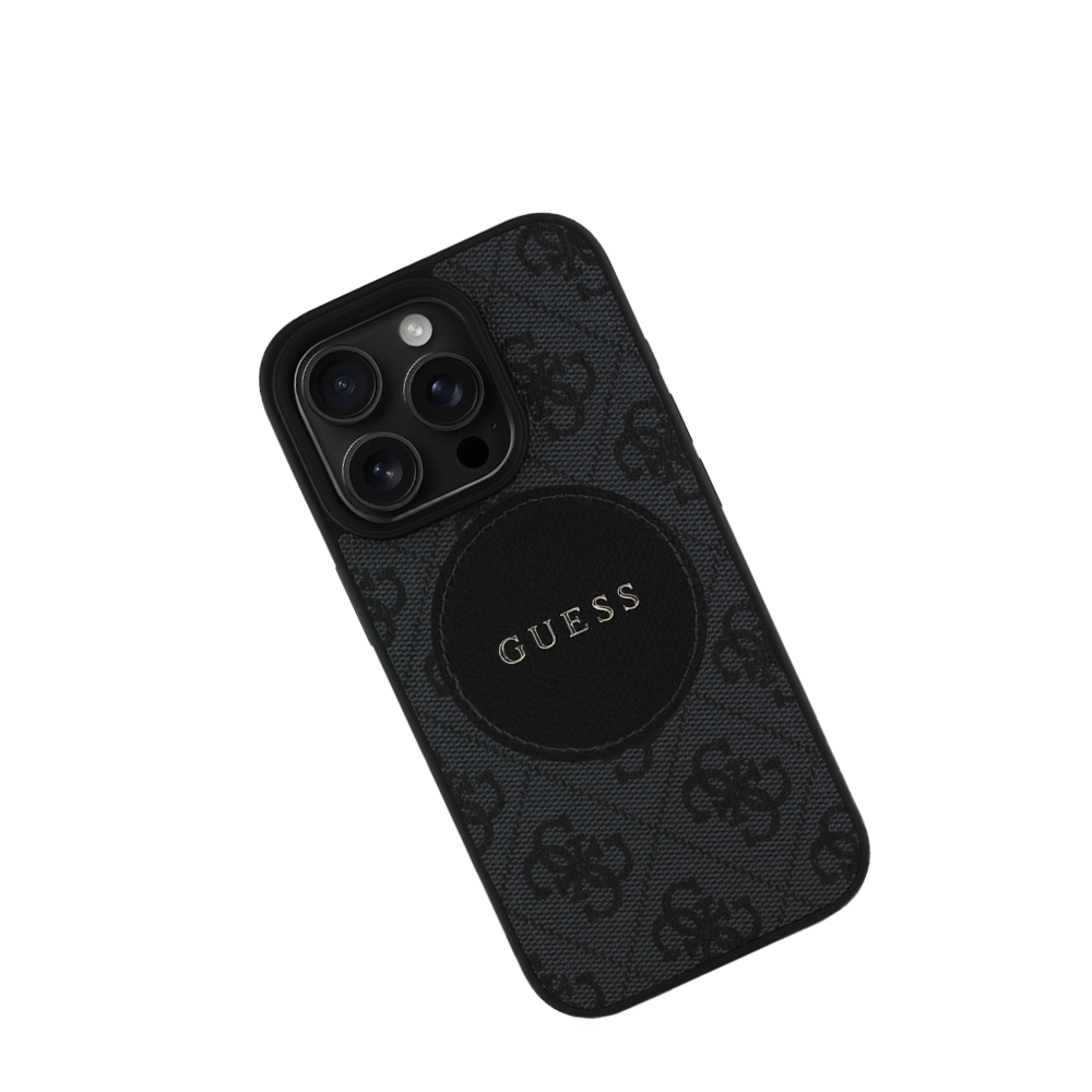 GUESS - Magsafe Grained IPhone 16 Pro Max Black Case - Fastrak