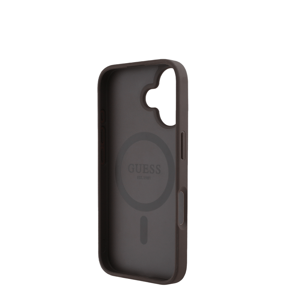 GUESS - Magsafe Grained IPhone 16 Brown Case - Fastrak