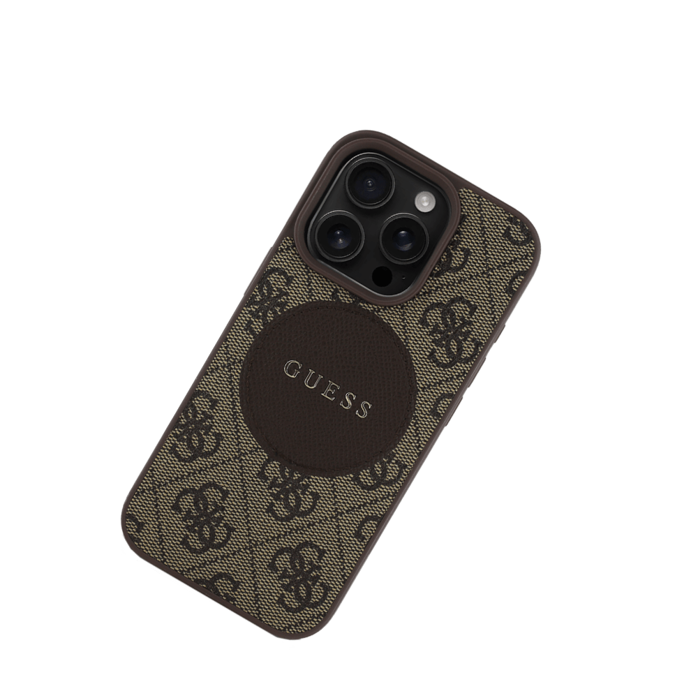 GUESS - Magsafe Grained IPhone 16 Pro Brown Case - Fastrak