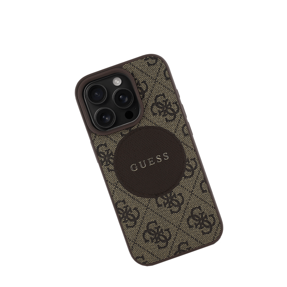 GUESS - Magsafe Grained IPhone 16 Pro Brown Case - Fastrak