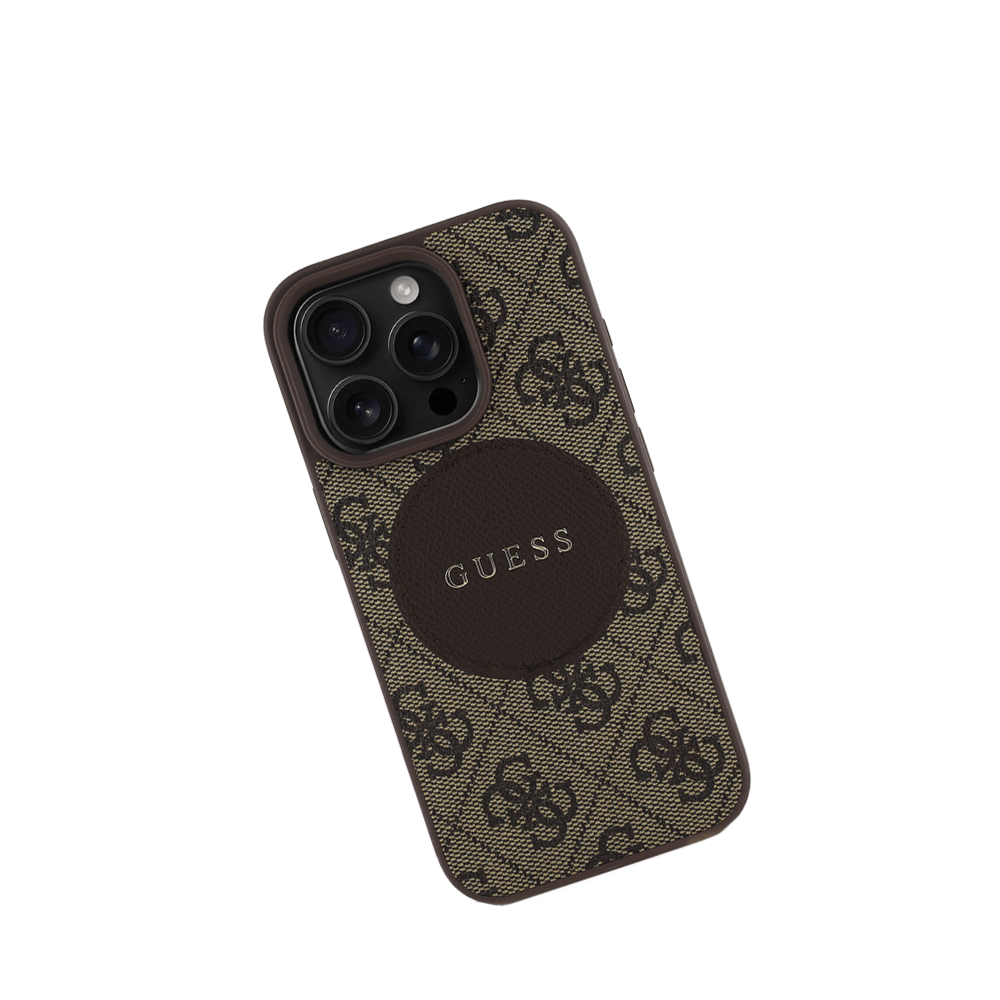 GUESS - Magsafe Grained IPhone 16 Pro Max Brown Case - Fastrak