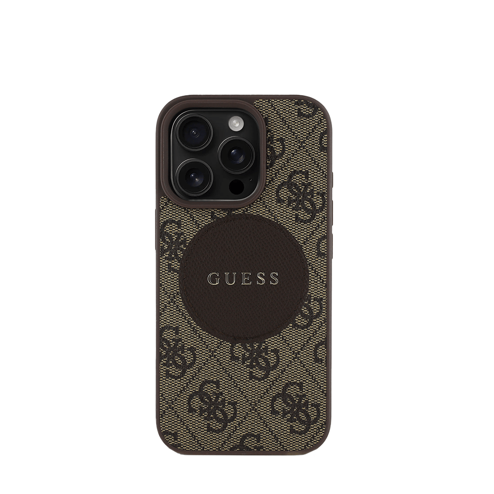 GUESS - Magsafe Grained IPhone 16 Pro Max Brown Case - Fastrak