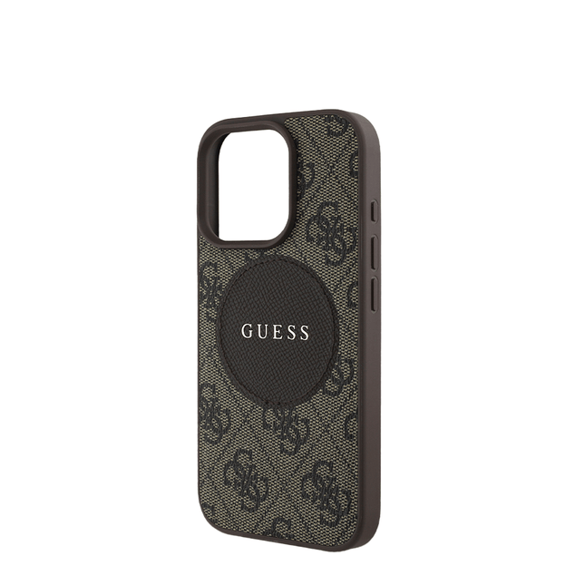 GUESS - Magsafe Grained IPhone 16 Pro Max Brown Case - Fastrak