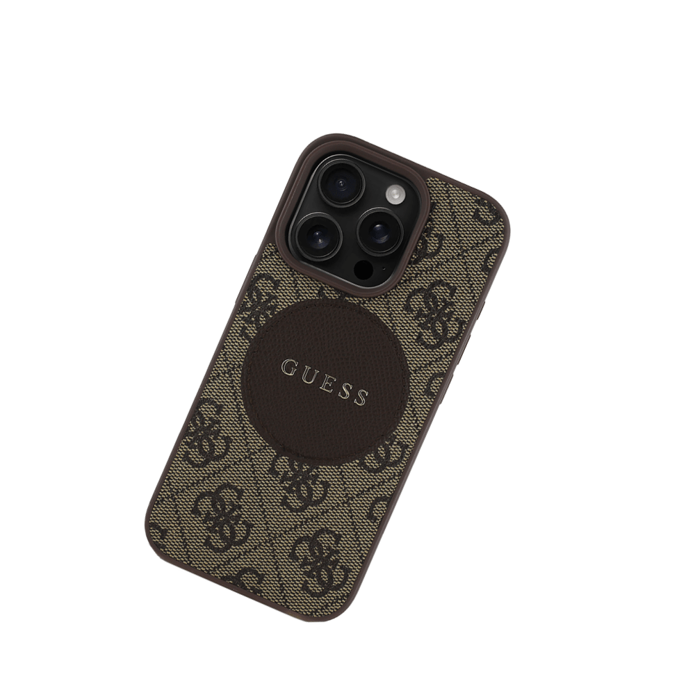 GUESS - Magsafe Grained IPhone 16 Pro Max Brown Case - Fastrak