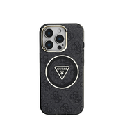 GUESS - Magsafe IML 4G Glitter And Triangle IPhone 16 Pro Black Case - Fastrak