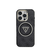 GUESS - Magsafe IPhone 16 Pro Max Black Case W/ IML 4G Glitter And Triangle - Fastrak
