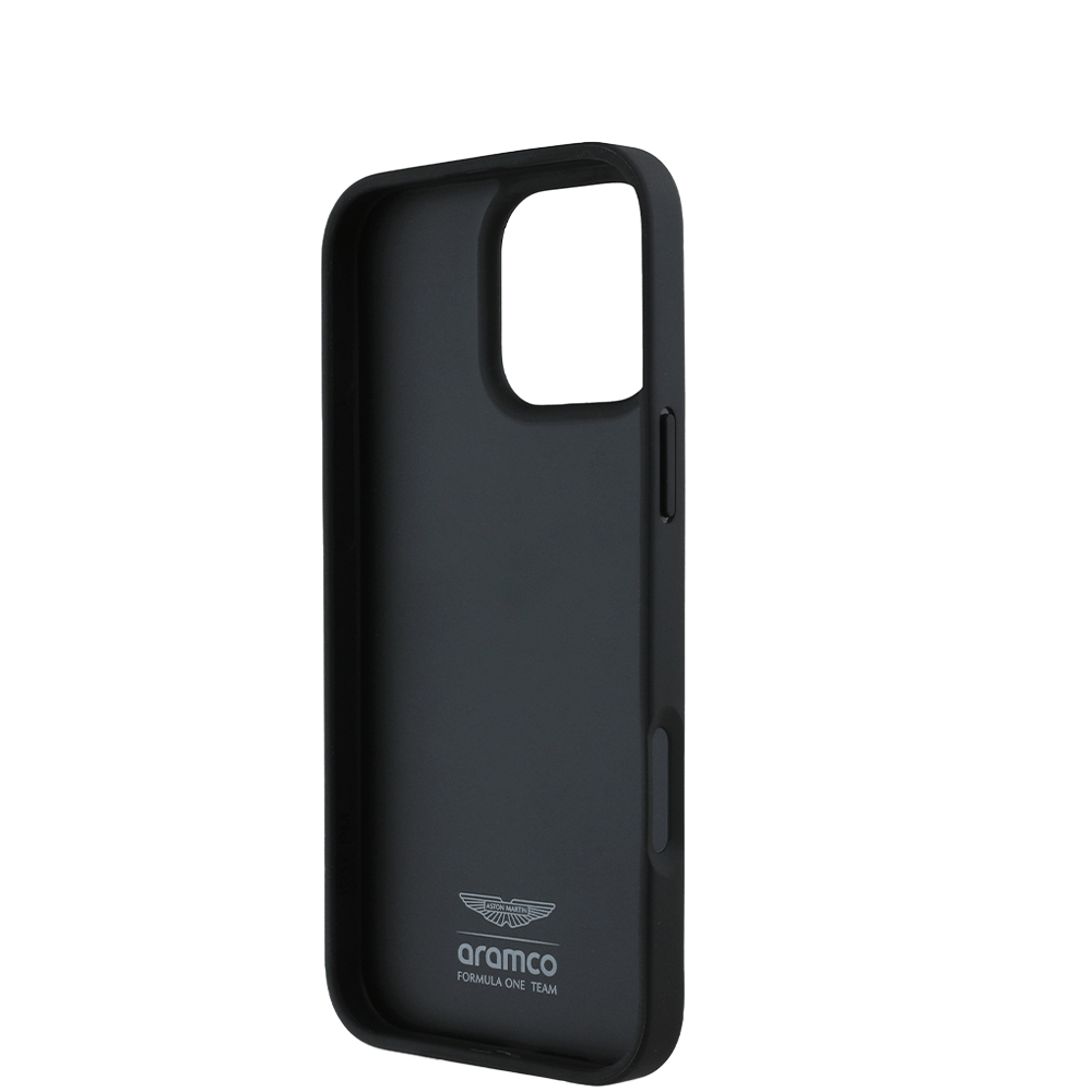 ASTON MARTIN - Aramco Magsafe F1 - Genuine Green Leather IPhone 16 Pro Case - Fastrak