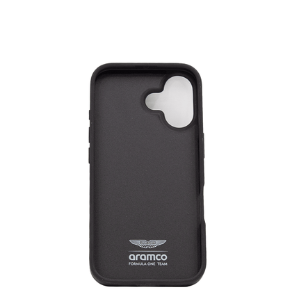 ASTON MARTIN - Aramco Magsafe F1 - Real Carbon Fiber IPhone 16 Black Case - Fastrak