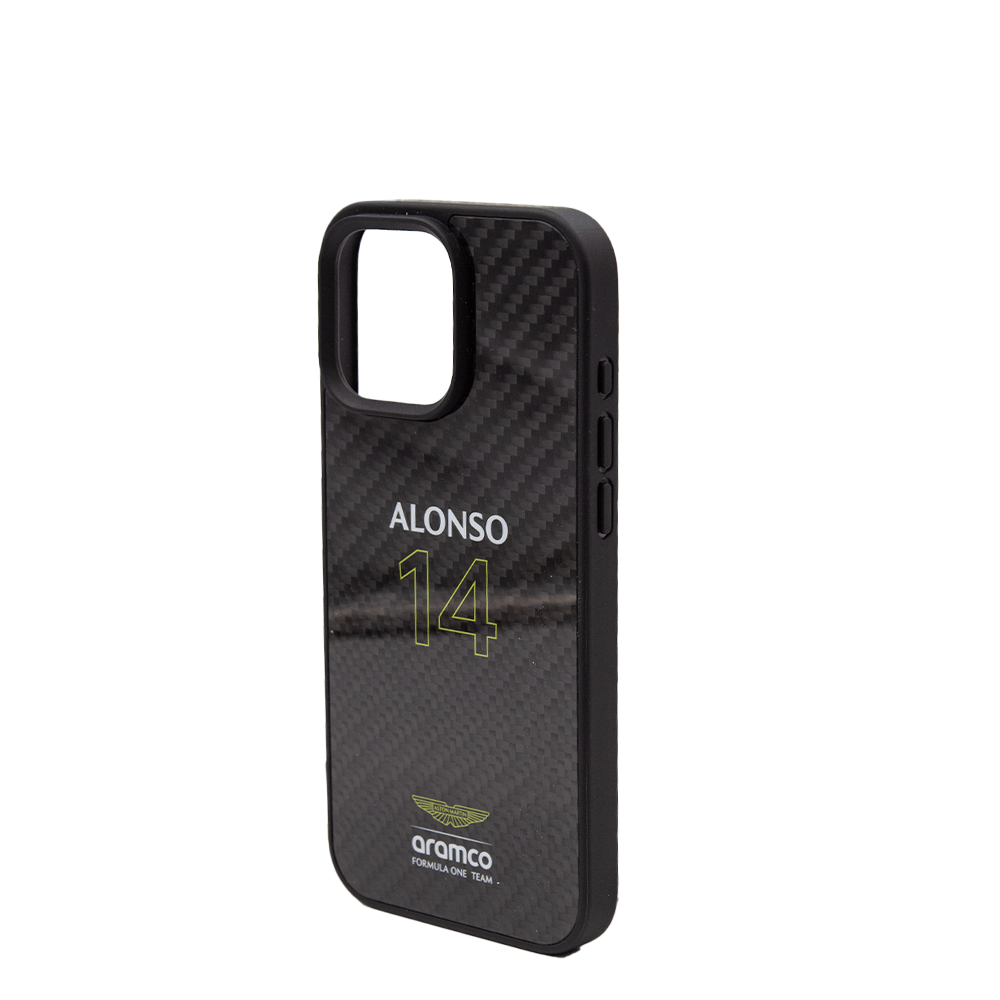 ASTON MARTIN - Aramco Magsafe F1 - Real Carbon Fiber IPhone 16 Pro Max Black Case - Fastrak