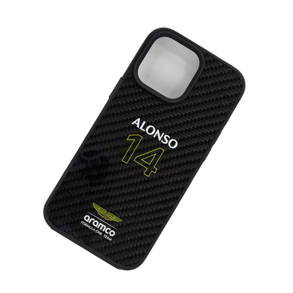ASTON MARTIN - Aramco Magsafe F1 - Real Carbon Fiber IPhone 16 Pro Max Black Case - Fastrak