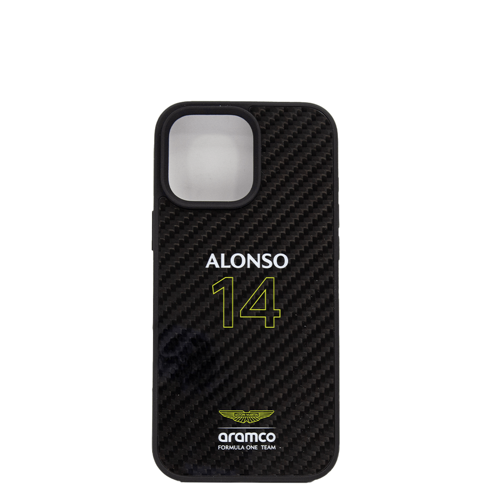ASTON MARTIN - Aramco Magsafe F1 - Real Carbon Fiber IPhone 16 Pro Max Black Case - Fastrak
