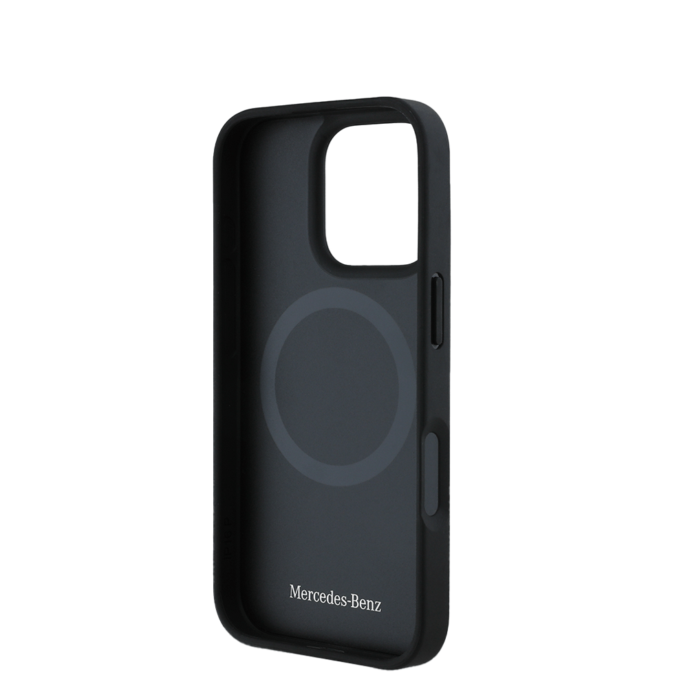 MERCEDES - Magsafe IPhone 16 Pro Max Black Leather Case - Fastrak