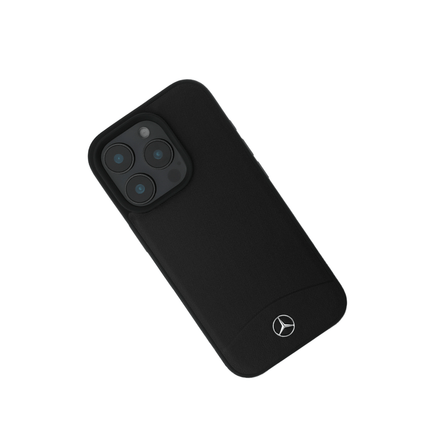 MERCEDES - BENZ Magsafe Case IPhone 16 Pro Max Black Textured And Plain Leather - Fastrak