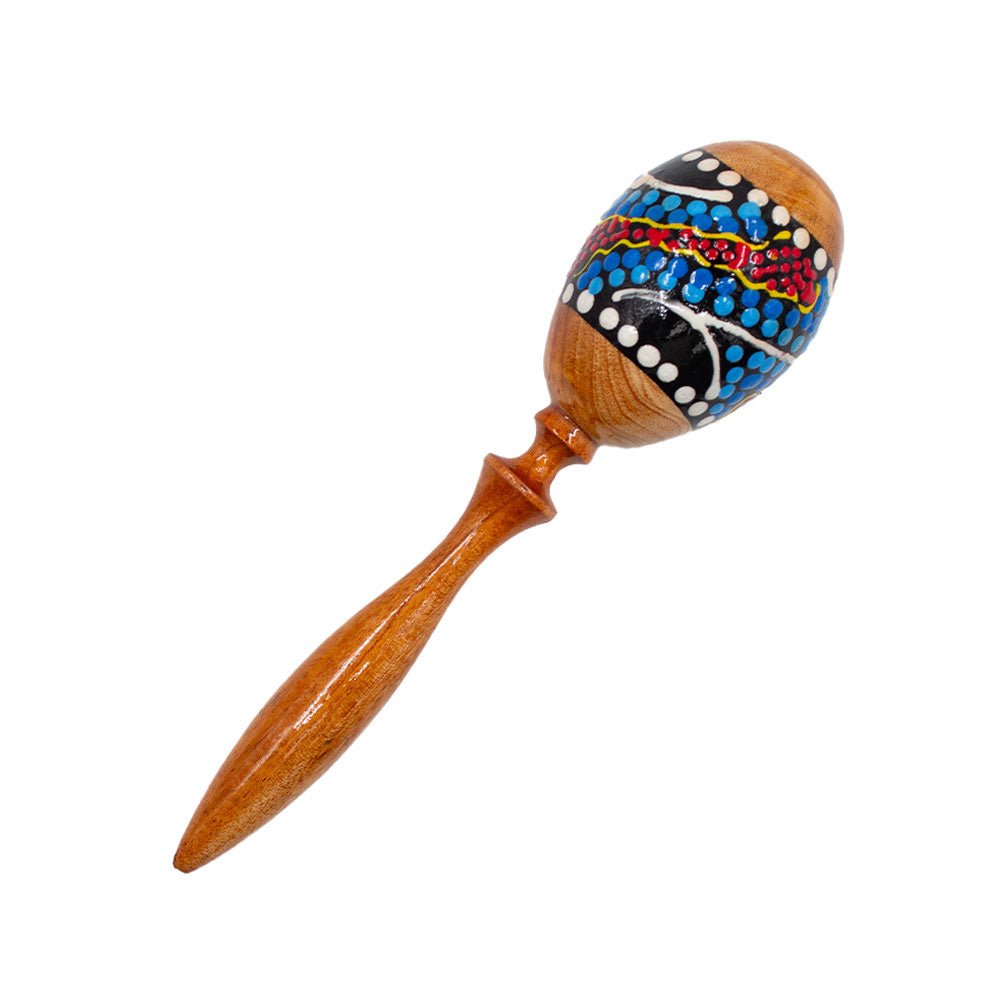FTS Maracas Wood W/Stick 8x8x25 cm M/Lombok - Fastrak