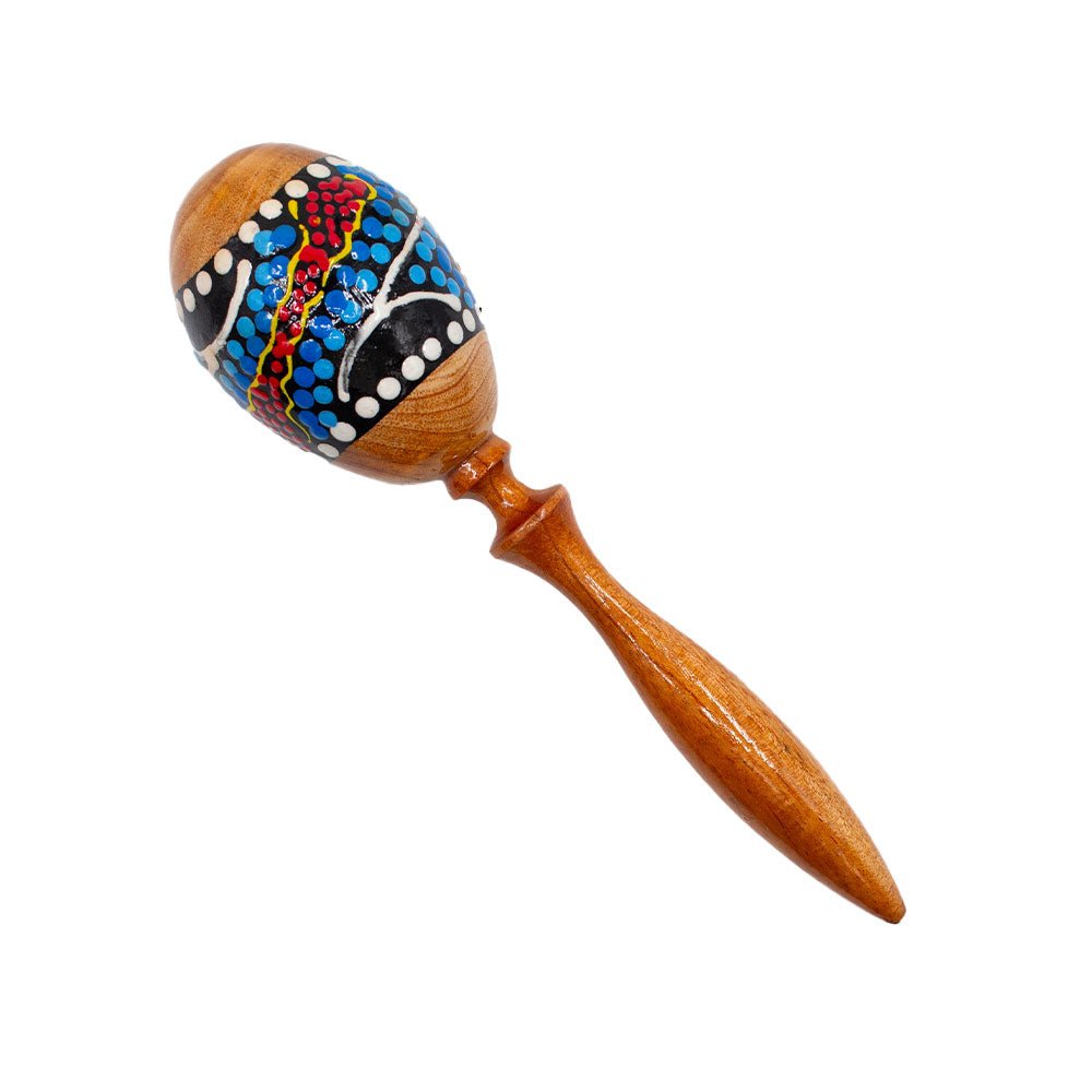 FTS Maracas Wood W/Stick 8x8x25 cm M/Lombok - Fastrak