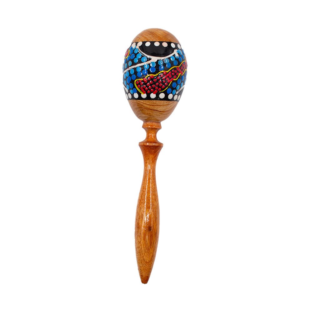FTS Maracas Wood W/Stick 8x8x25 cm M/Lombok - Fastrak
