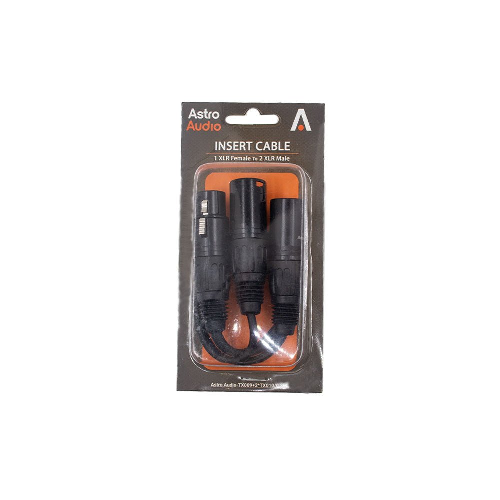 Astro Audio XLR Female To 2x XLR Male 0.3m [TX009+2*TX010/0.3M] - Fastrak