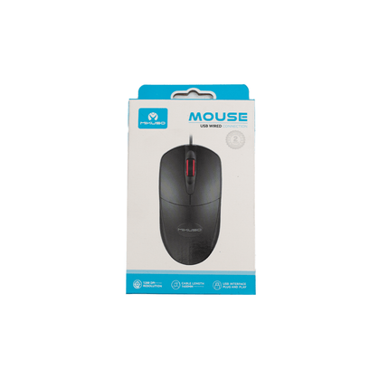 Mikuso Wired Mouse 3 Buttons + 1 Wheel [MOS - 384U BK] - Fastrak