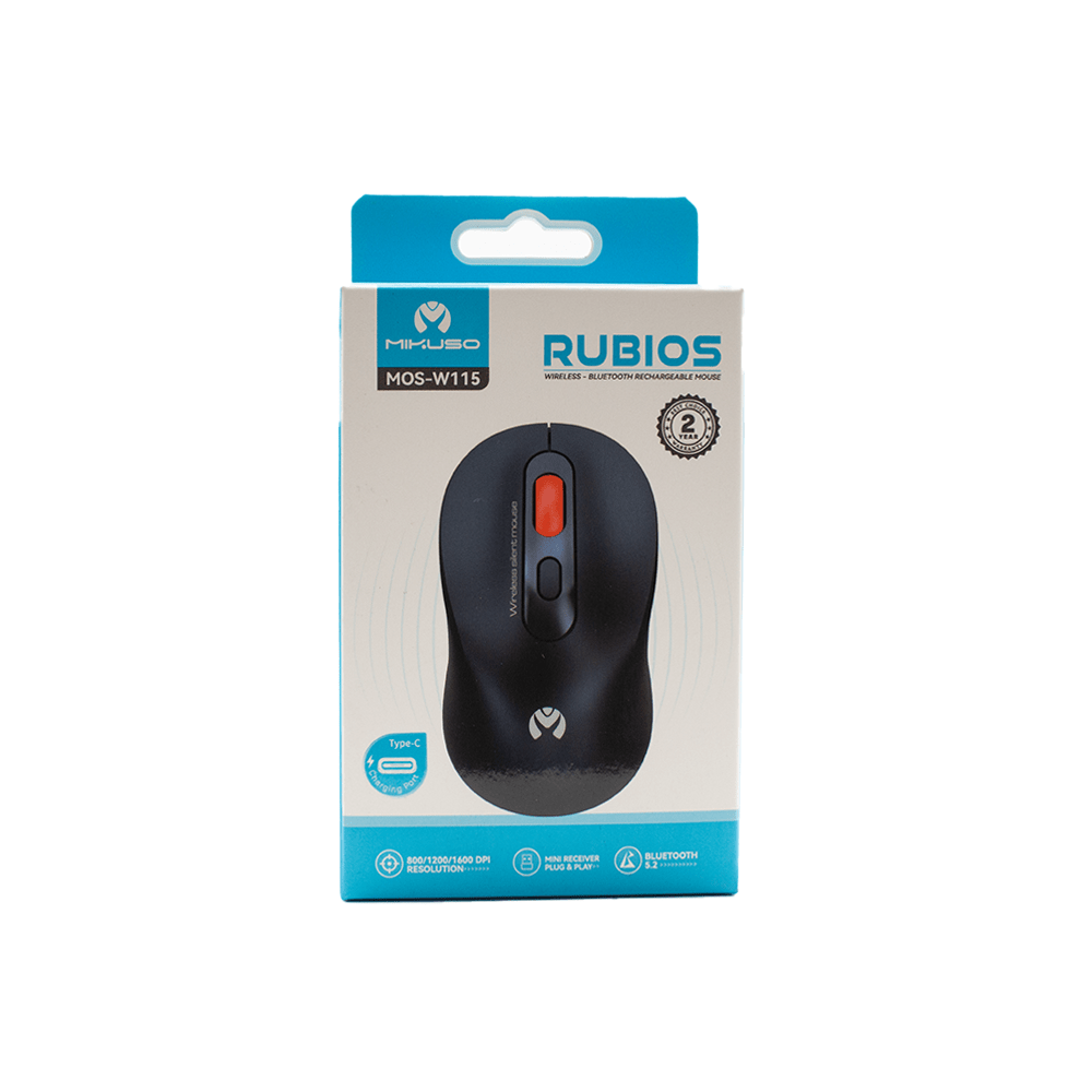 Mikuso Rechargeable Bluetooth [MOS - W115 BK+RD] - Fastrak