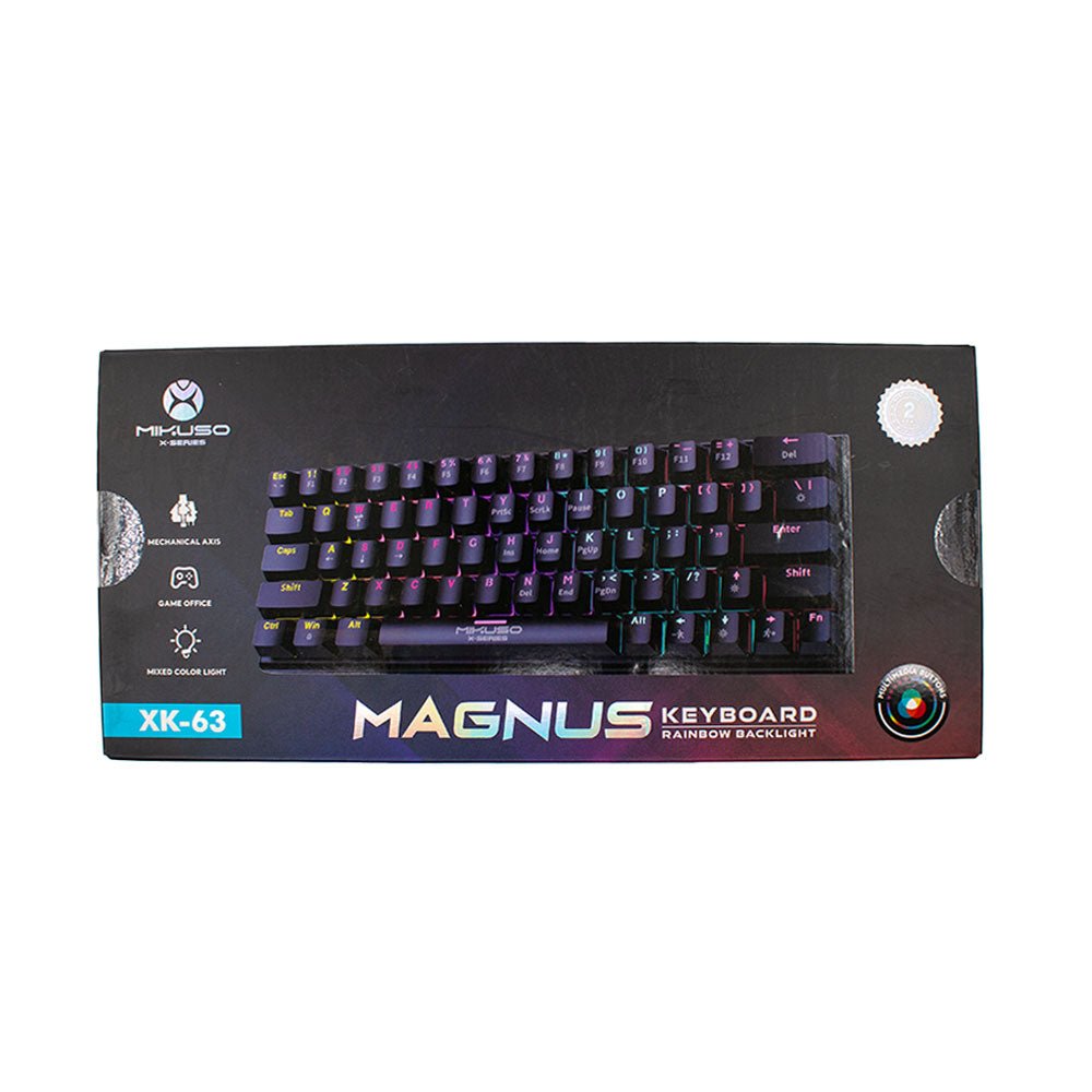 Mikuso Rainbow Backlight Keyboard [XK - 63 BK] - Fastrak