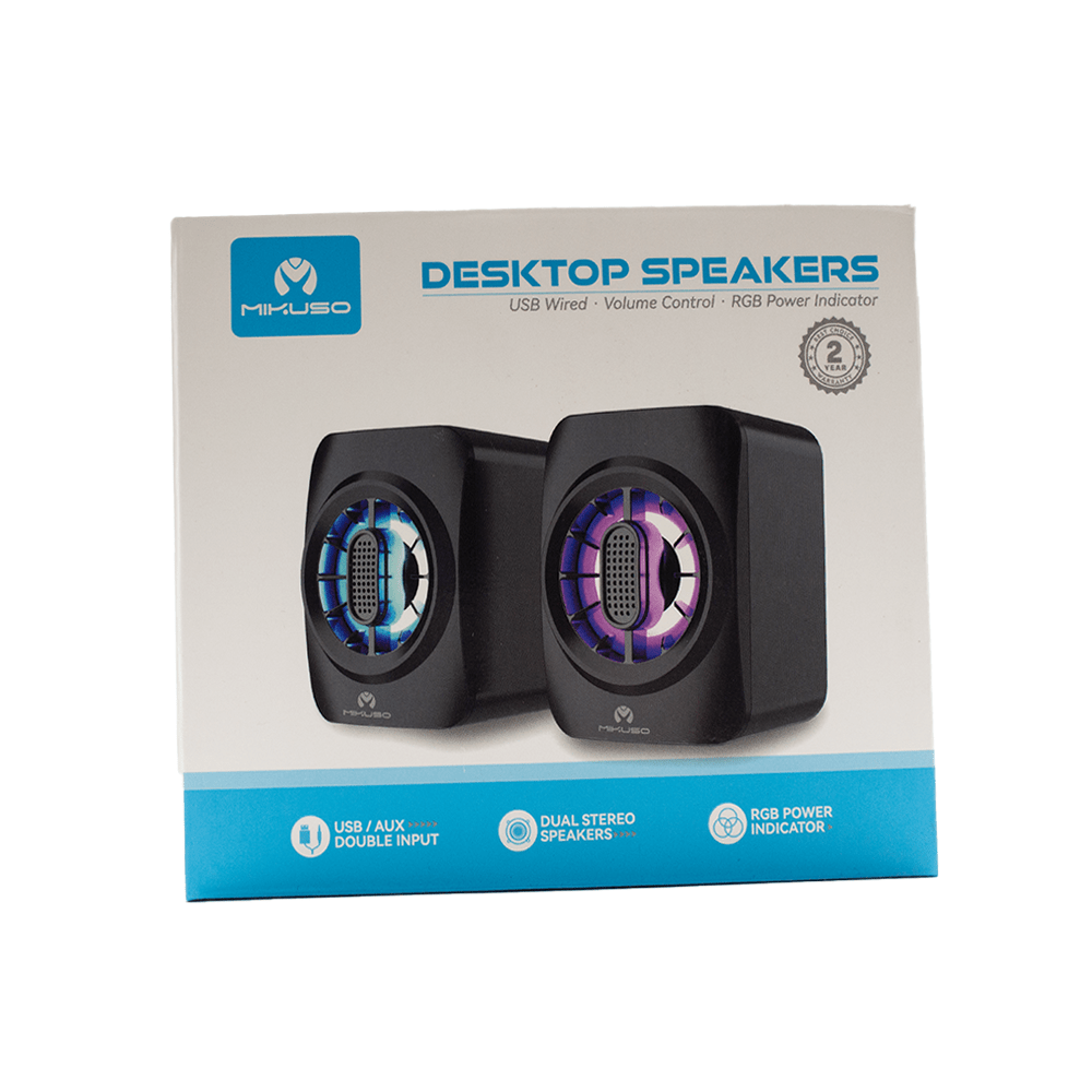 Mikuso 2.0 dual Computer Speaker [SPK-054 BK] - PC Speakers – Fastrak