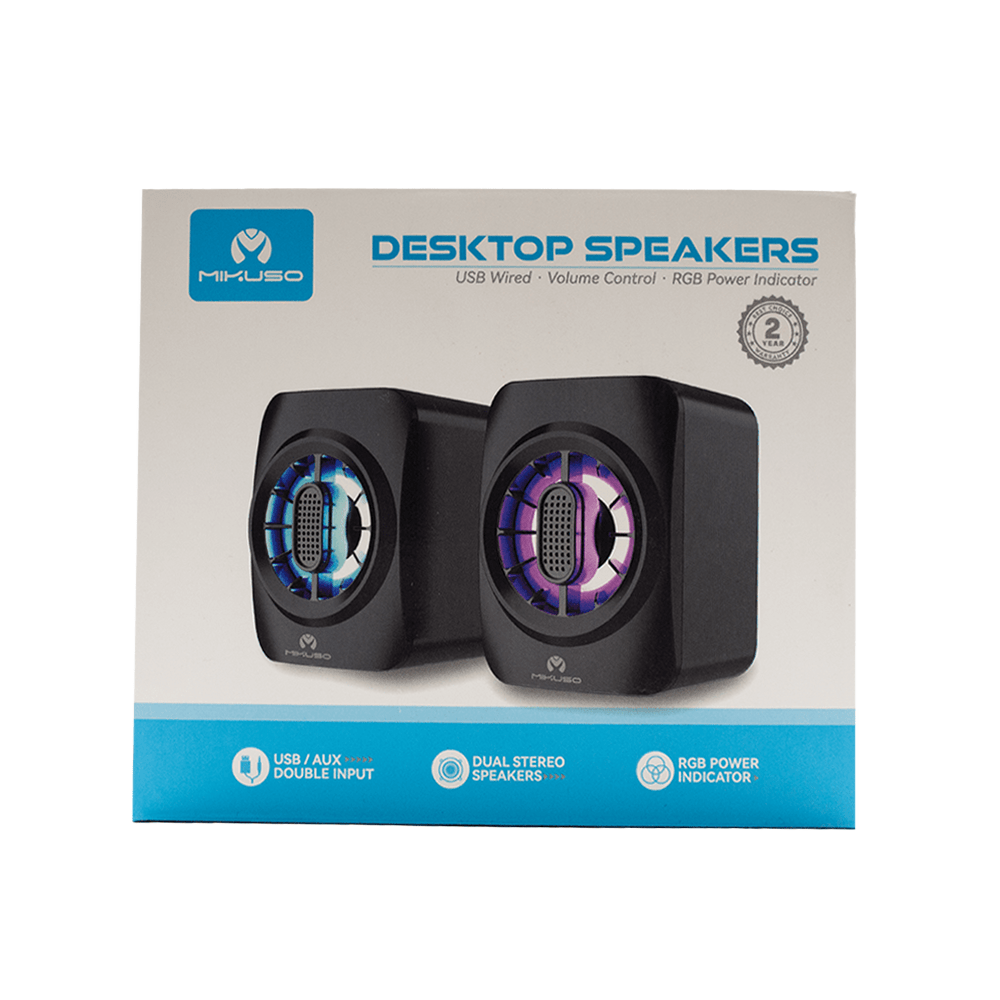 Mikuso 2.0 dual Computer Speaker [SPK-054 BK] - PC Speakers – Fastrak