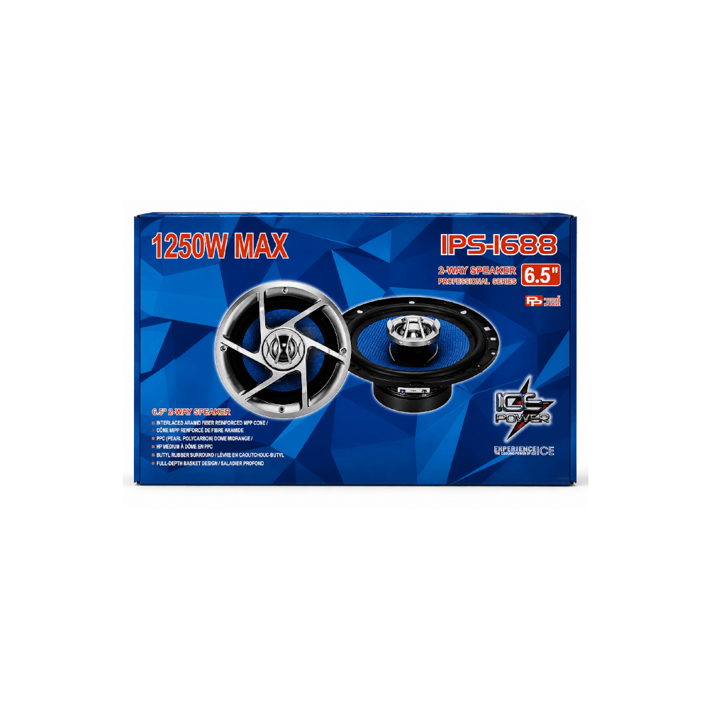 Ice Power 6.5" 1250W 2 - Way Coaxial Speaker [IPS - 1688] - Fastrak