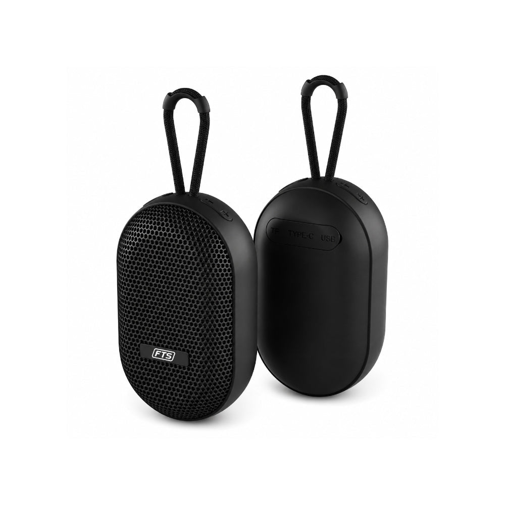 FTS Jivepod Clip - On Portable Bluetooth Speaker (80 W) – Black - Fastrak
