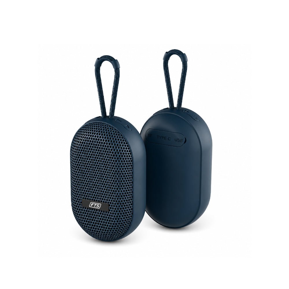 FTS Jivepod Clip - On Portable Bluetooth Speaker (80 W) – Blue - Fastrak