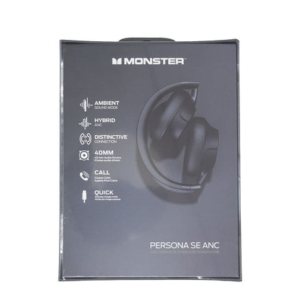 Monster Persona SE Active Noise Cancelling Headphones Black [E67BK] - Fastrak