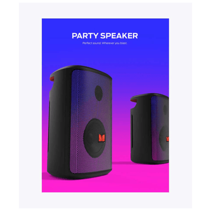 Monster Sparkle Portable Bluetooth Speaker with TWS Black [M172BK] - Fastrak