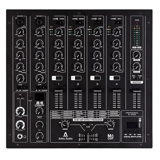 Astro Audio 5 - Channel DJ Mixer [DJFX - 750] - Fastrak