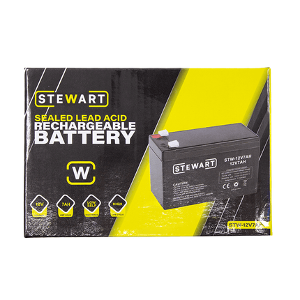 Stewart Sealed Lead Acid Rechargeable Battery [STW - 12V7AH] - Fastrak