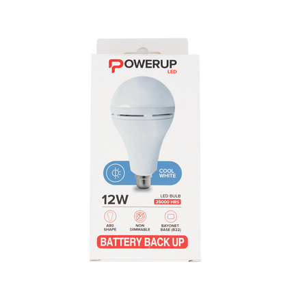 Power Up Load Shedding A80 12W CW B22 With switch - Fastrak