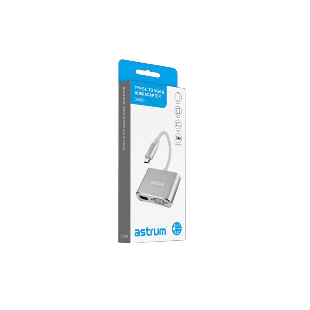 Astrum Type - C To VGA HDMI Adapter [DA660] - Fastrak