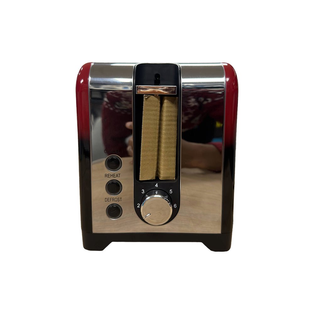 Elara Stainless Steel 2 Slice Toaster 930W Ombre Gradient Red [JT62101 OGR] - Fastrak