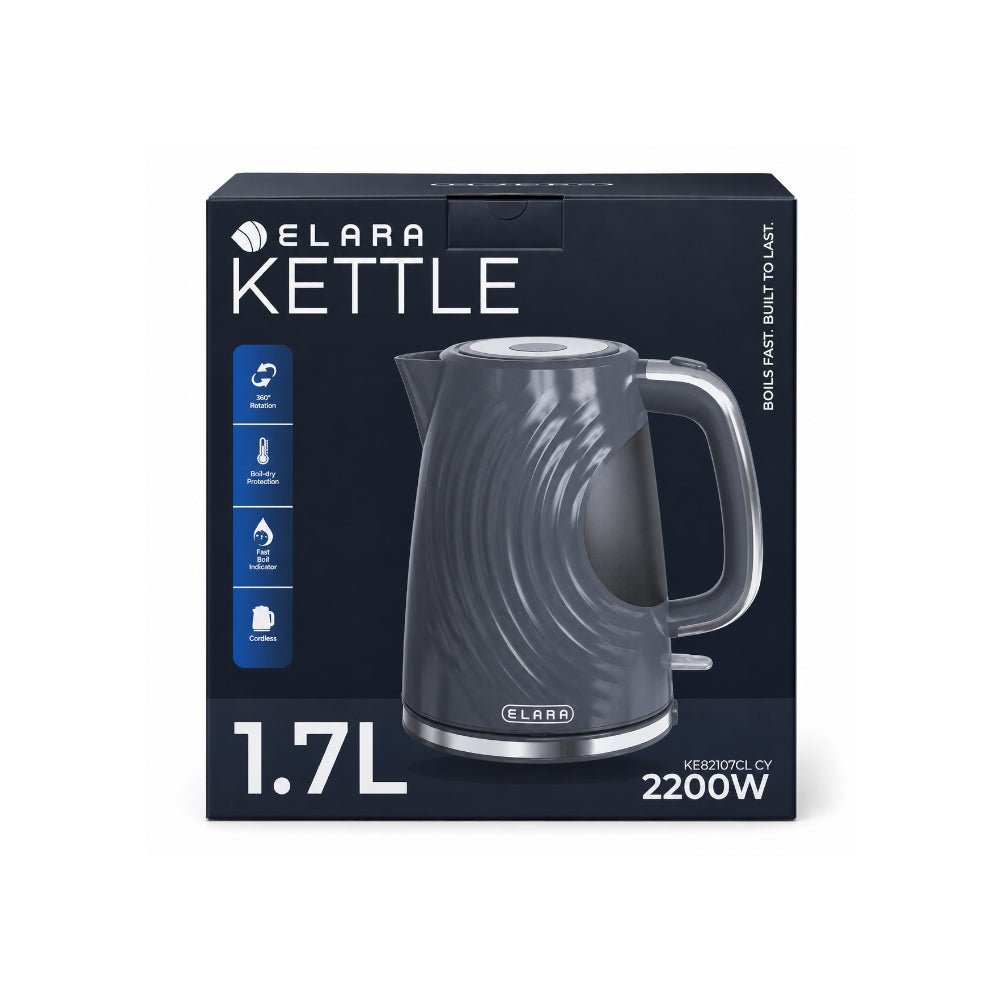 Elara 1.7L Cordless Kettle Grey [KE82107CL GY] - Fastrak