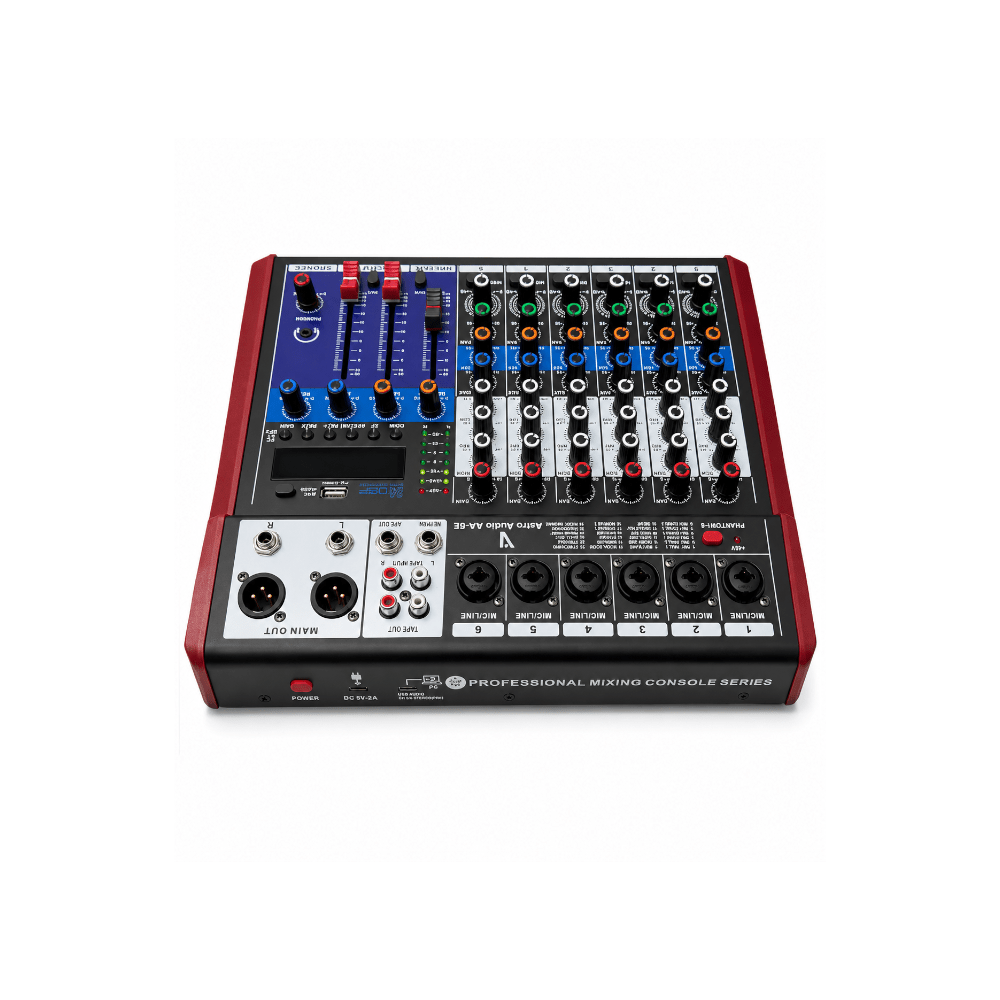 Astro Audio 6CH Desktop Mixer With USB [AA-E6] - Fastrak