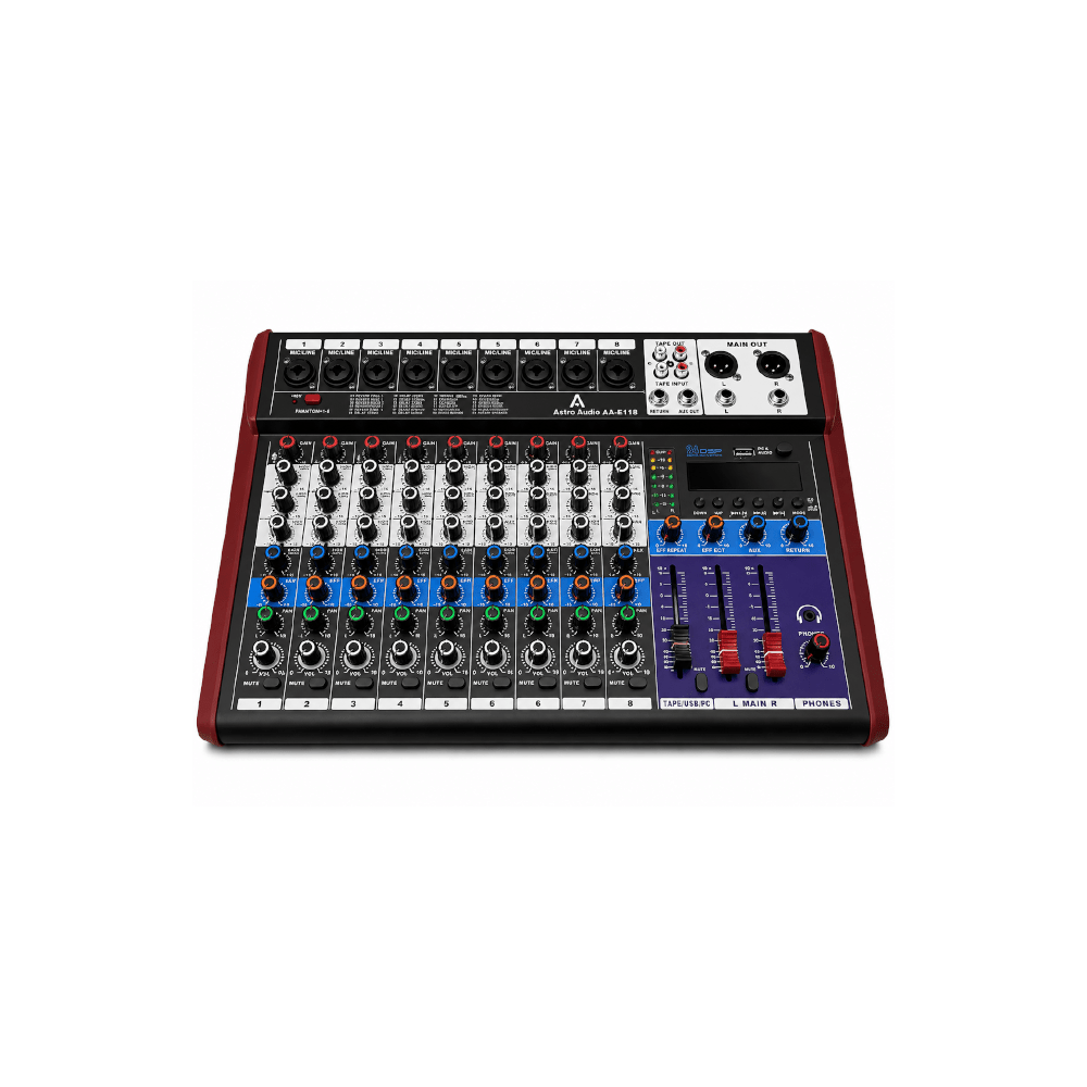 Astro Audio 8CH Desktop Mixer With USB [AA-E118] - Fastrak