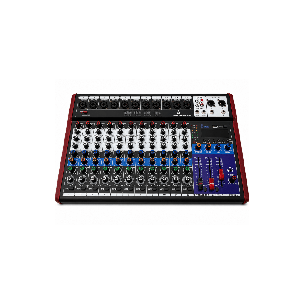 Astro Audio 12CH Desktop Mixer With USB [AA-E12] - Fastrak
