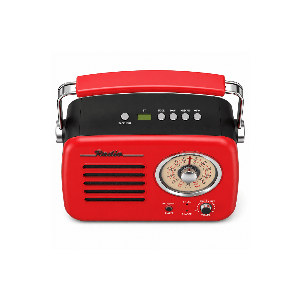 Mam Ncane RD/BK Fts Fm/Am/Sw/Bt Portable Radio Red/Black (FTS-TS02) - Fastrak