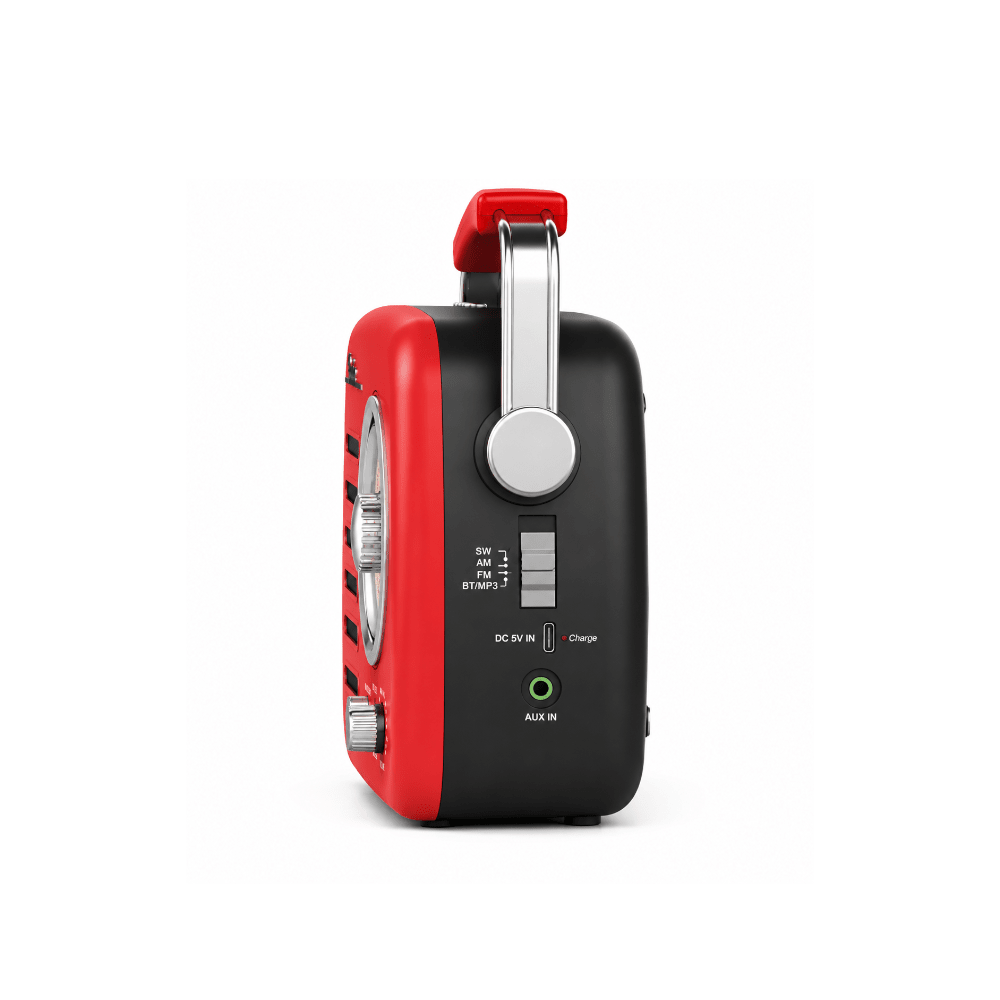 Mam Ncane RD/BK Fts Fm/Am/Sw/Bt Portable Radio Red/Black (FTS-TS02) - Fastrak